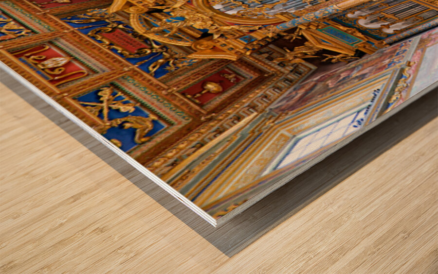 Daytime view of Romes cathedral interior with organ Wood print