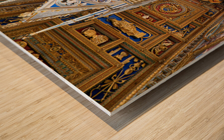 Visit to the Archbasilica Cathedral in Rome Italy during the day Wood print