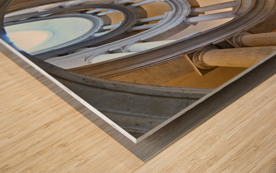 Staircase design in Galleria Nazionale dArte Antica in Rome Wood Print 2