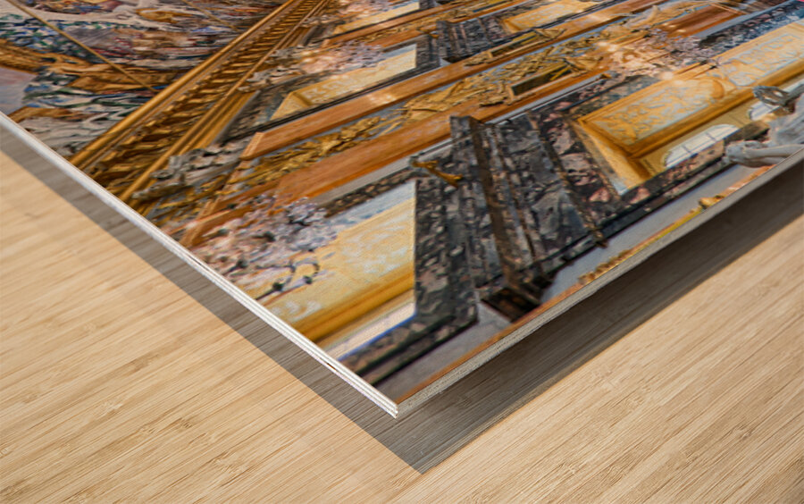 Visit to the great hall in colonna art gallery in rome italy Wood print