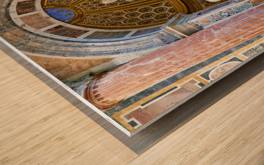 Visit to Saint Peters Square in Rome shows tomb of Alexander VI Wood print