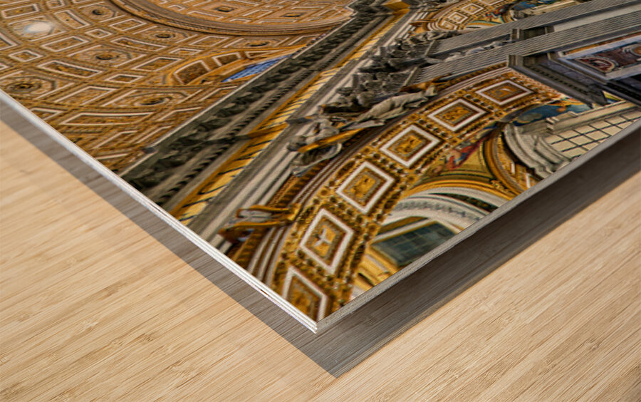 Visit to Saint Peters Basilica in Rome with Berninis baldacchi Wood print