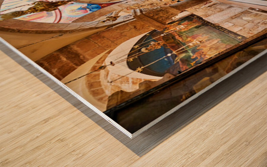 Visit to the church of the Holy Sepulchre in Jerusalem during th Wood print