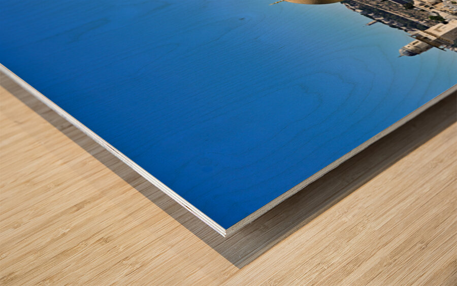 View of Temple Mount and surrounding area in Jerusalem Israel Wood print