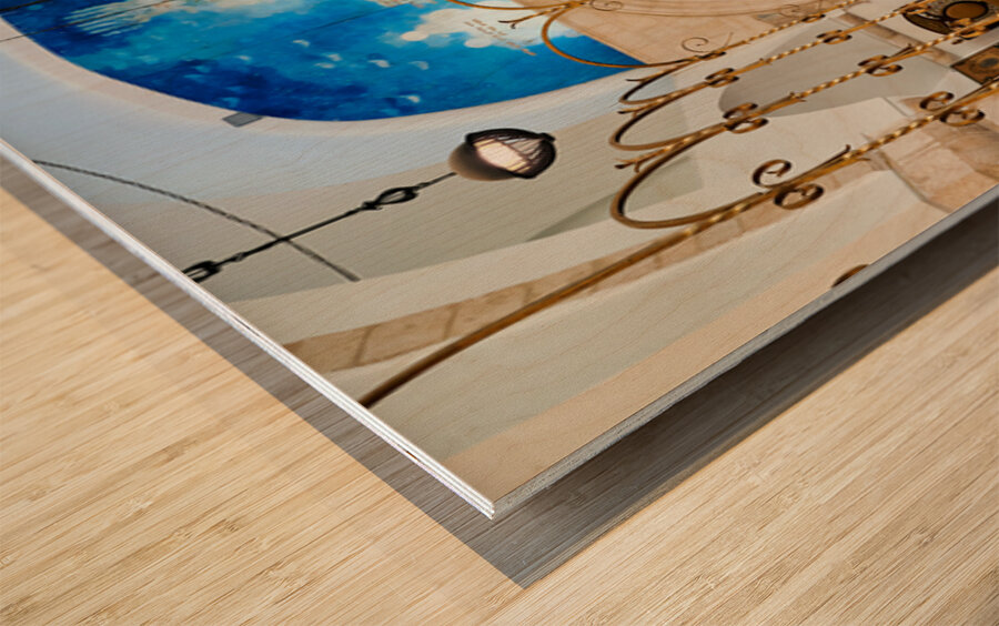 Four synagogues in Jerusalem reflecting Sephardic heritage Wood print