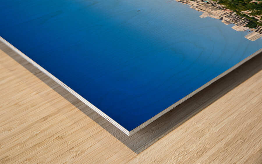 View of the old city ramparts in Jerusalem during the day Wood print