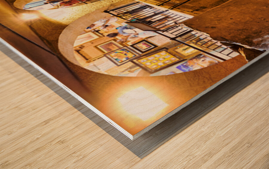 Exploring the cardo in the jewish quarter of jerusalem Wood print