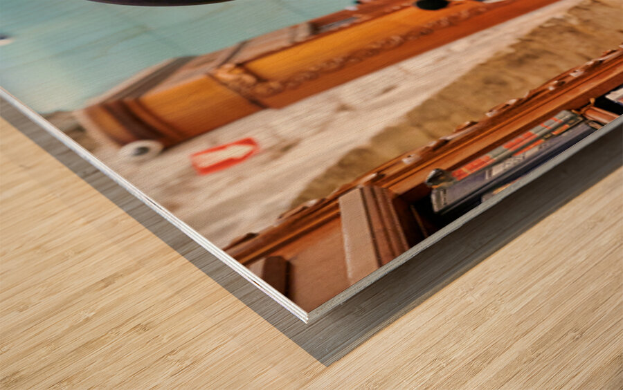 Orthodox Jews pray at the Western Wall in Jerusalem Wood print