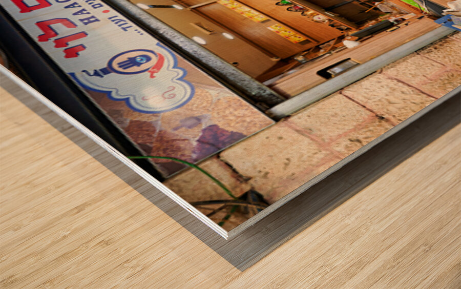 Spice vendor at Mahane Yehuda Market in Jerusalem Israel Wood print