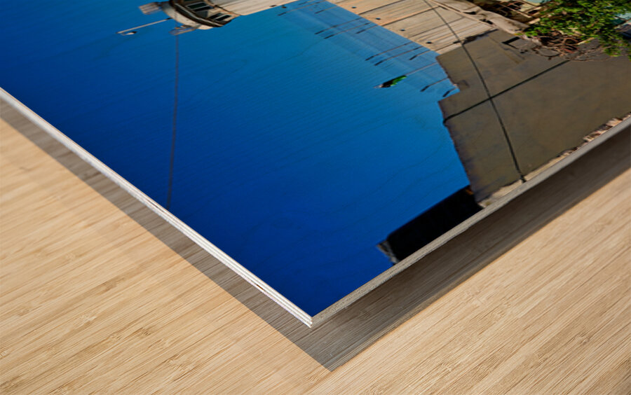 View of the west bank separation wall in Bethlehem with graffiti Wood print