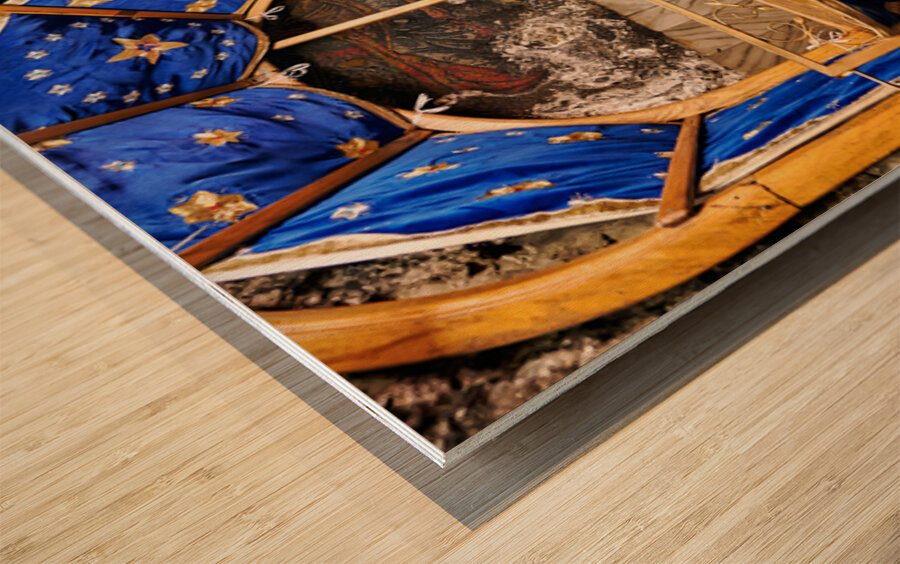 Visiting grotto of nativity in Bethlehem Jerusalem during the d Wood print