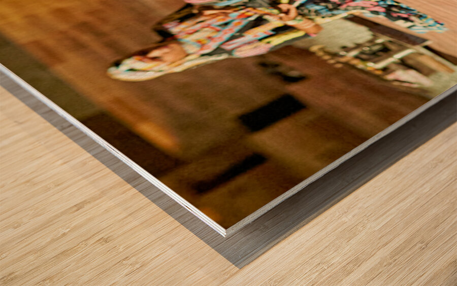 Traditional dance performance in Khimsar Rajasthan Wood print