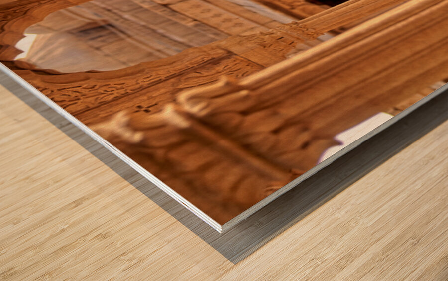 Girls playing in Jaisalmer Rajasthan during the evening light Wood print