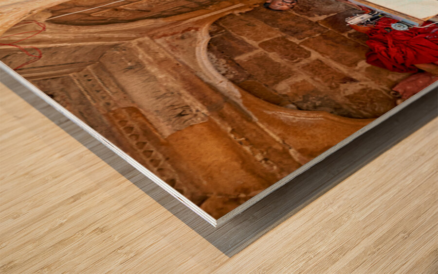 Traditional haveli house in Jaisalmer Rajasthan with tailor wor Wood print