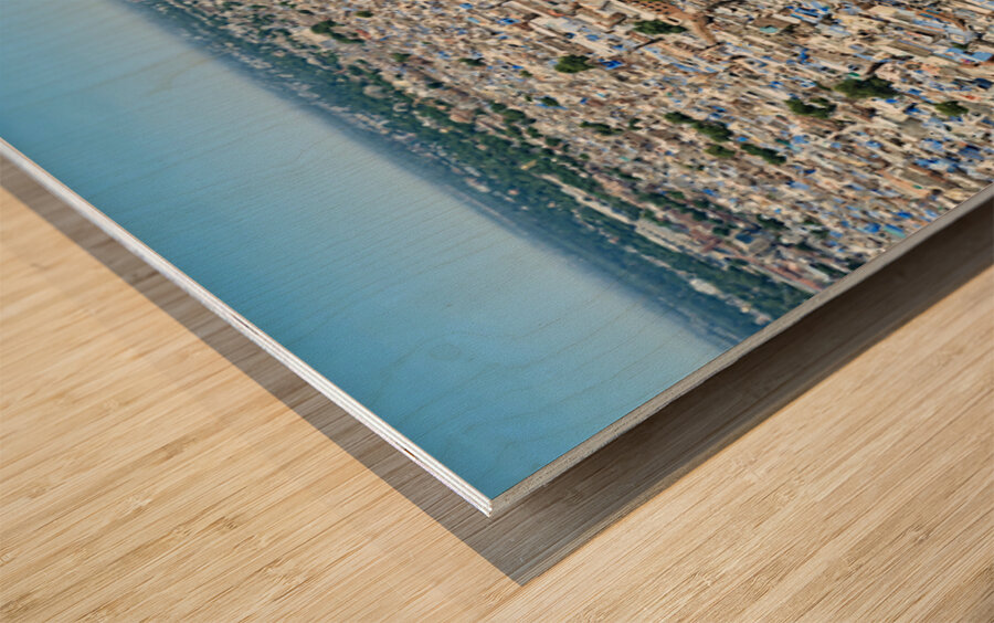 View of the blue city of Jodhpur from a high point Wood print