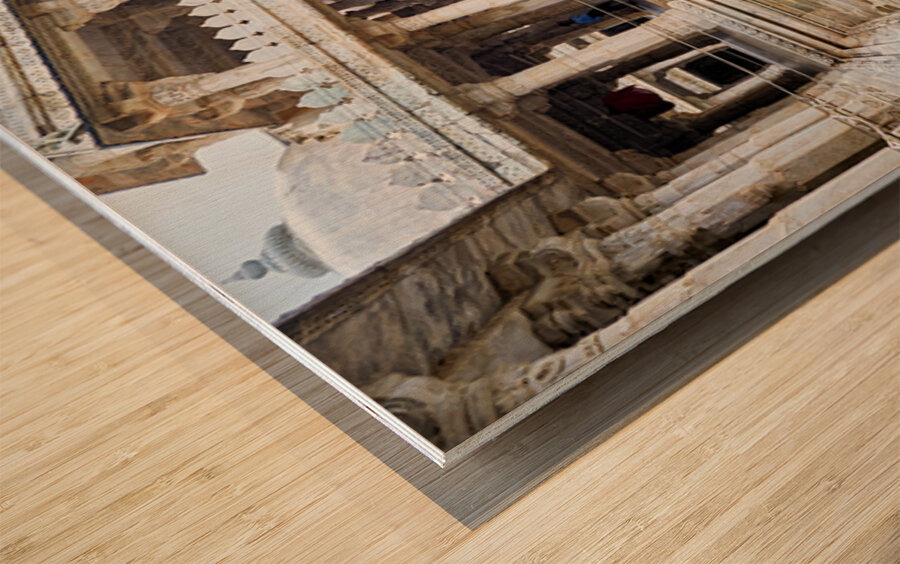 Jain old temples in Ranakpur attract many visitors daily Wood print