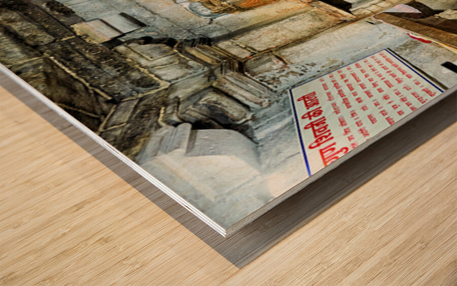 Rituals at Chittorgarh Fort in Rajasthan India during the day Wood print