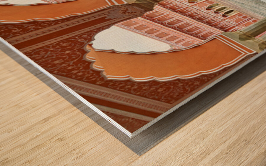 Exploring the City Palace in Jaipur Rajasthan during daytime Wood print