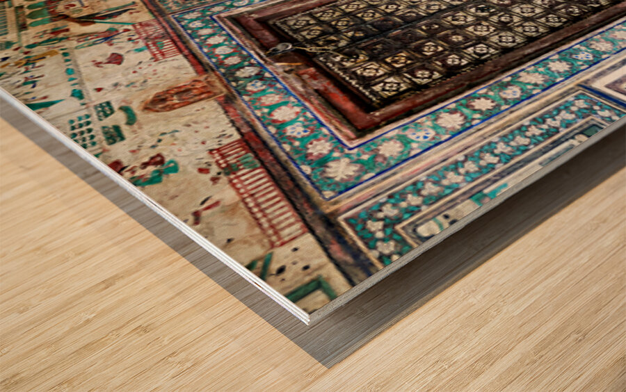 Decorations and paintings at Taragarh Fort in Bundi Rajasthan Wood print