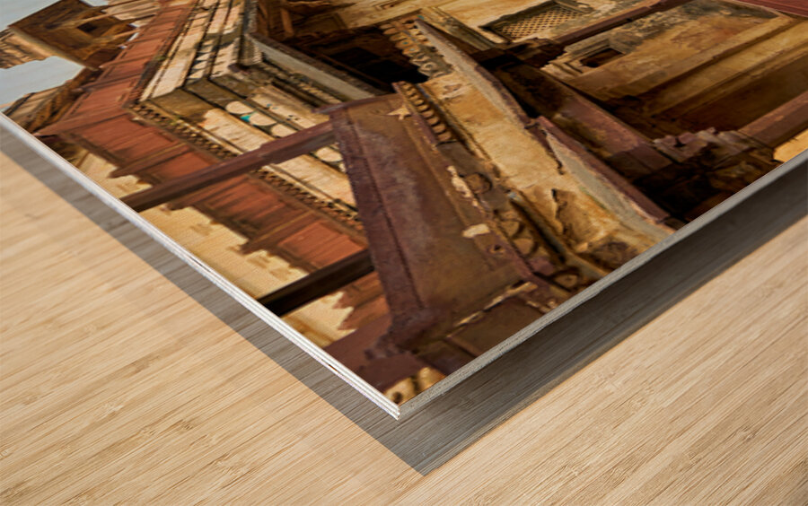 Exploring the fort complex in orchha madhya pradesh india Wood print