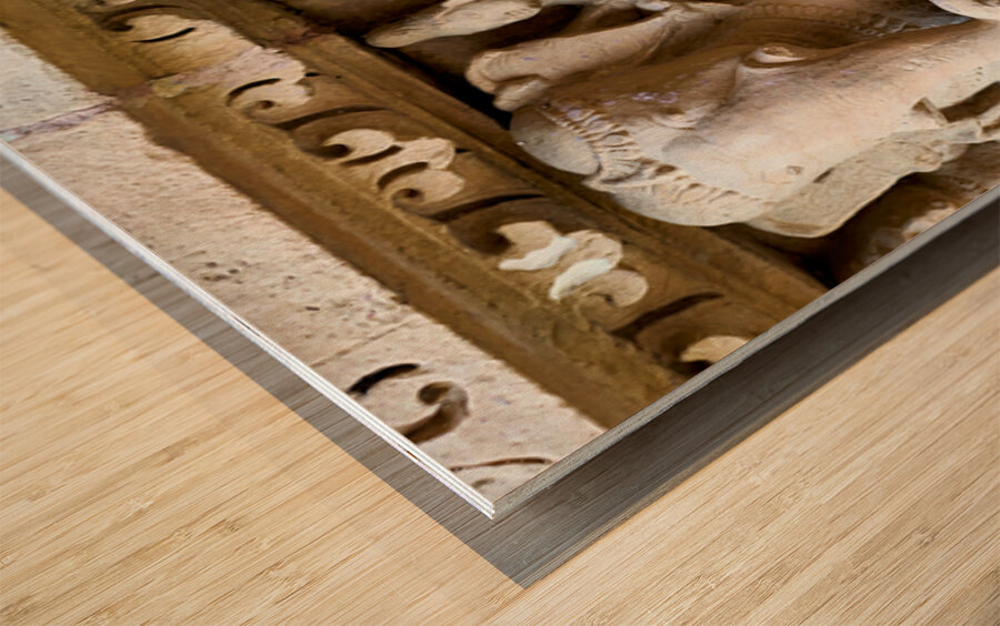 Hindu temples of Khajuraho in Madhya Pradesh showcase carvings Wood print