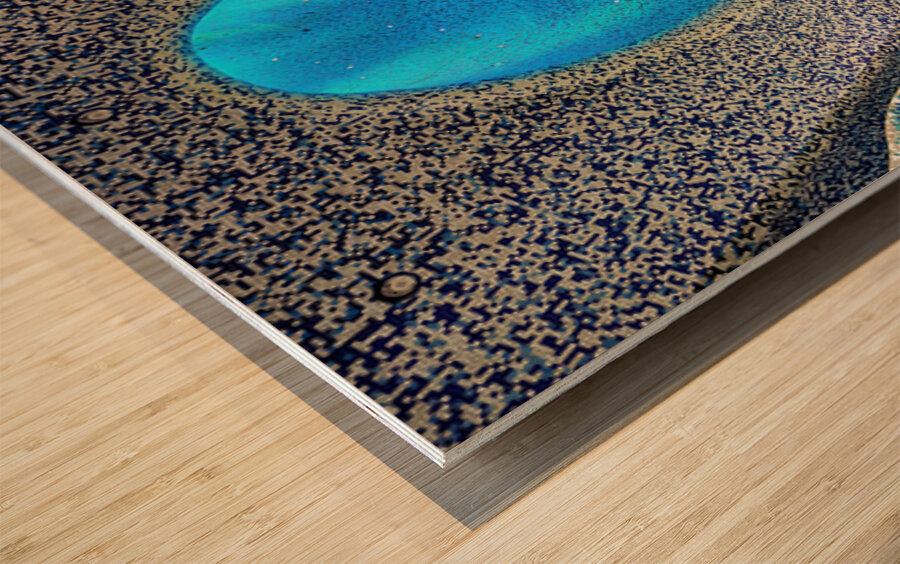 People travel down escalators at Toledo station in Naples Metro Wood print