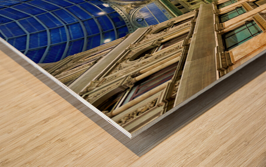 Exploring Galleria Umberto I in Naples during holiday season Wood print