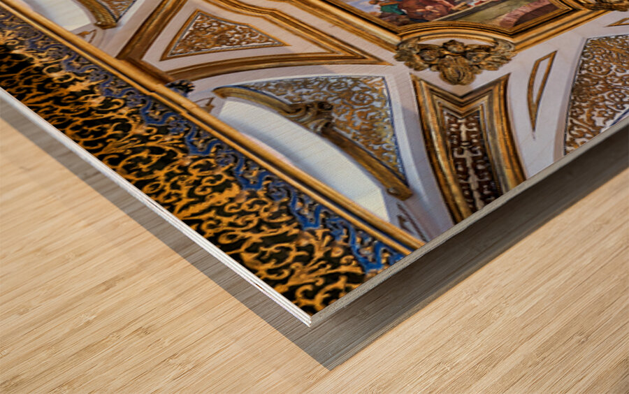 Explore sacred relics chamber in san domenico maggiore naples Wood print