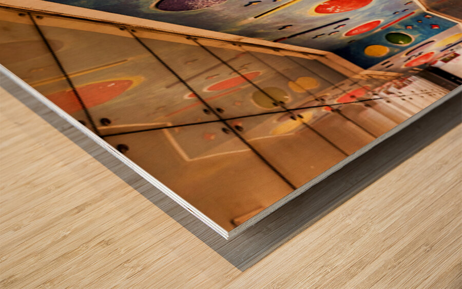 Artwork at metro subway station in Naples Campania Italy Wood print