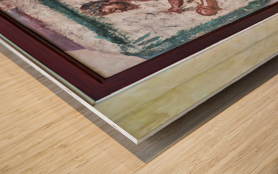 Ancient artwork display at National Archaeological Museum of Nap Wood print