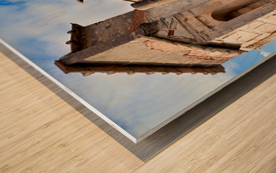 Pompeii ruins showcase ancient architecture in Italy Wood print