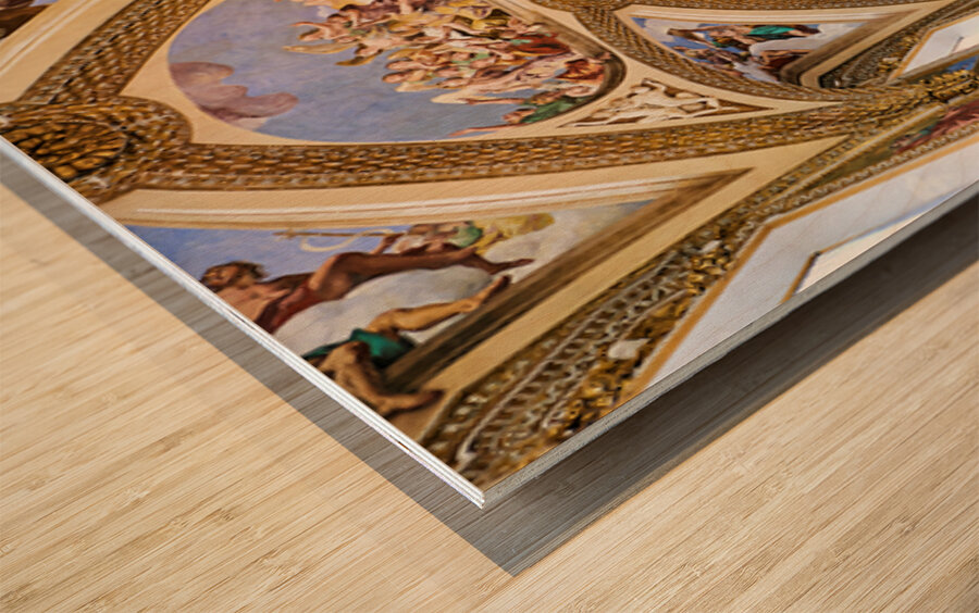 Visitors explore Certosa di San Martino in Naples Wood print