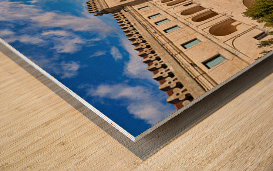 View of Naples and Mount Vesuvius from high ground in Campania Wood print