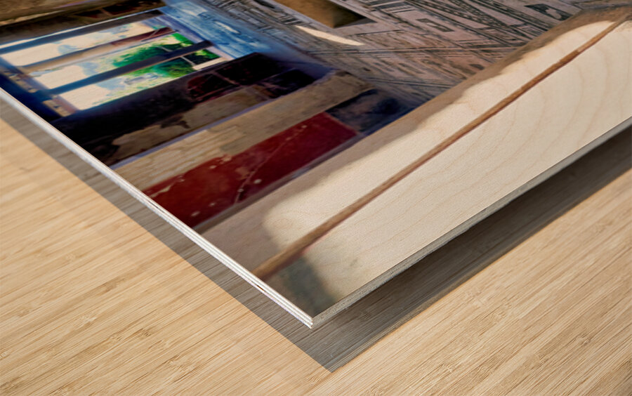 Mosaic floor in Pompeii reveals Roman art and ancient history Wood print