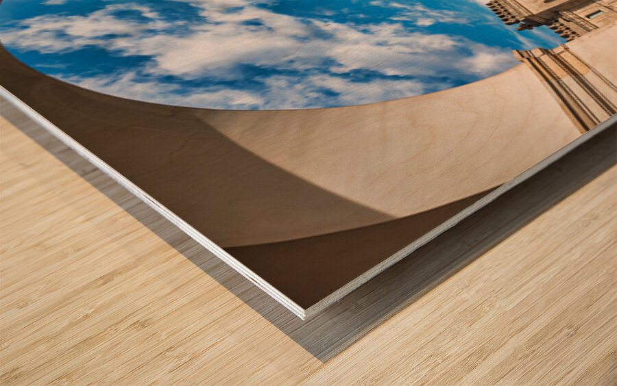 View of gulf of naples and mount vesuvius from historic location Wood print