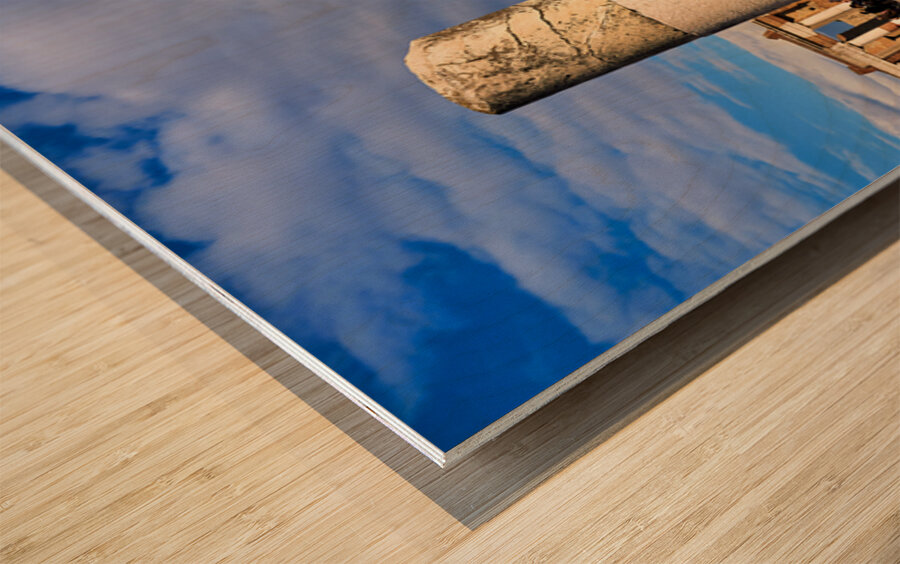 Visitors explore Pompeii ruins in Naples Campania Italy Wood print