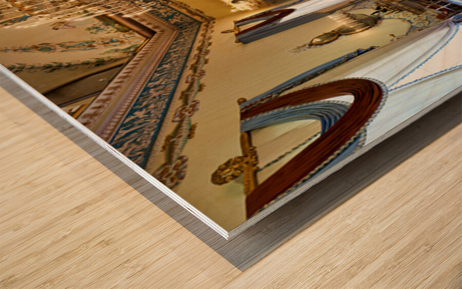 Exploring the grand hall of Museo di Capodimonte in Naples Wood print