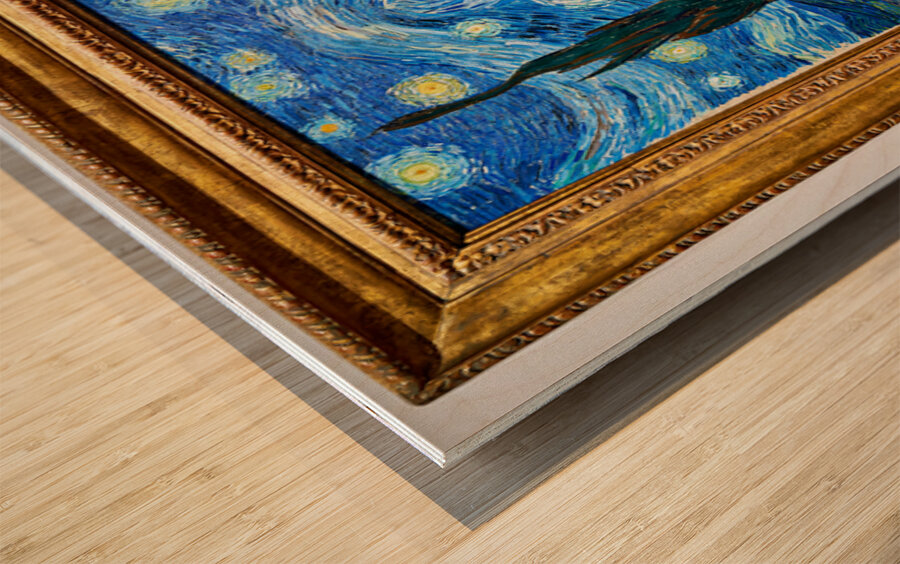 Van Goghs Starry Night displayed at MoMA in Manhattan New York Wood print