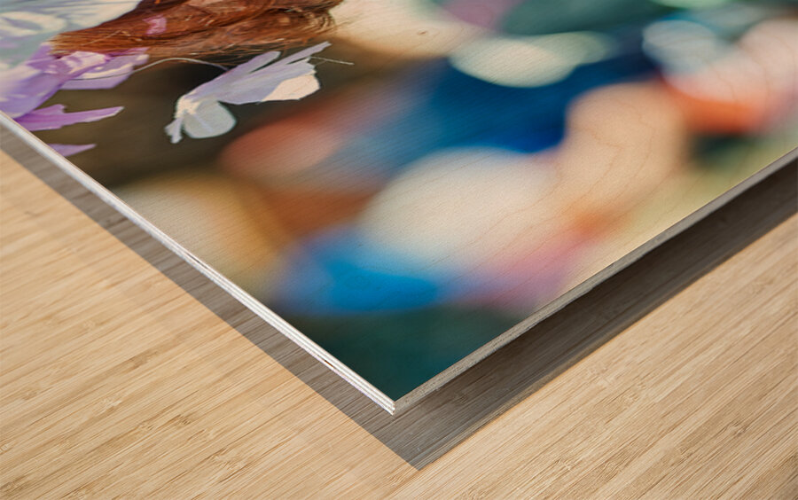 Easter parade in Manhattan with people celebrating and enjoying  Wood print