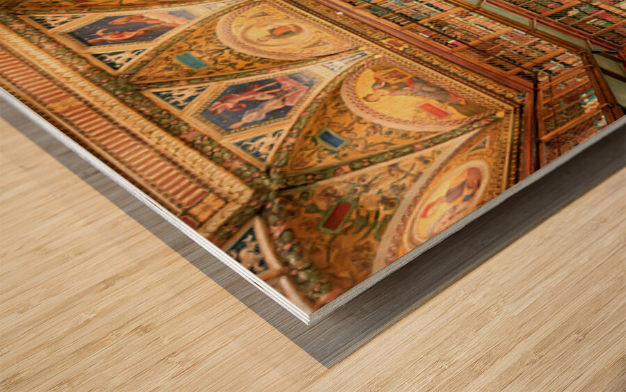 Exploring rare books at Morgan Library and Museum in Manhattan Wood print