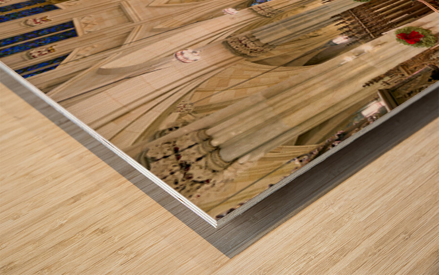 St. Patricks Cathedral interior in Manhattan during holiday sea Wood print