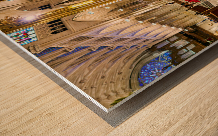 St. Patricks Cathedral interior in Manhattan during holiday sea Wood print