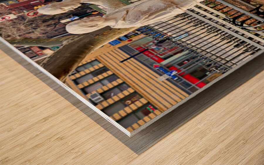 Gay Liberation sculpture at Christopher Park in Manhattan New Y Wood print