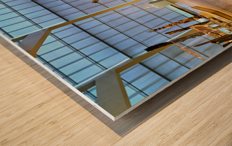 Oceanic art displays at the Metropolitan Museum of Art in Manhat Wood print