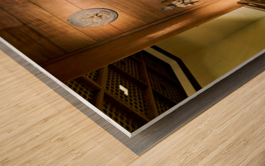 Buddha statue in the Asian Art Gallery Met Museum Wood print