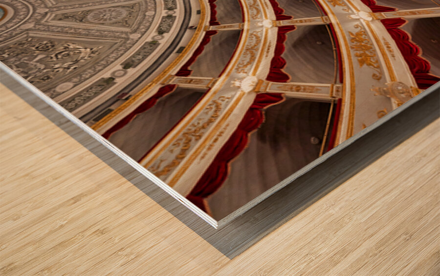 View from the stage of Teatro Tina di Lorenzo in Noto Sicily Ita Wood print