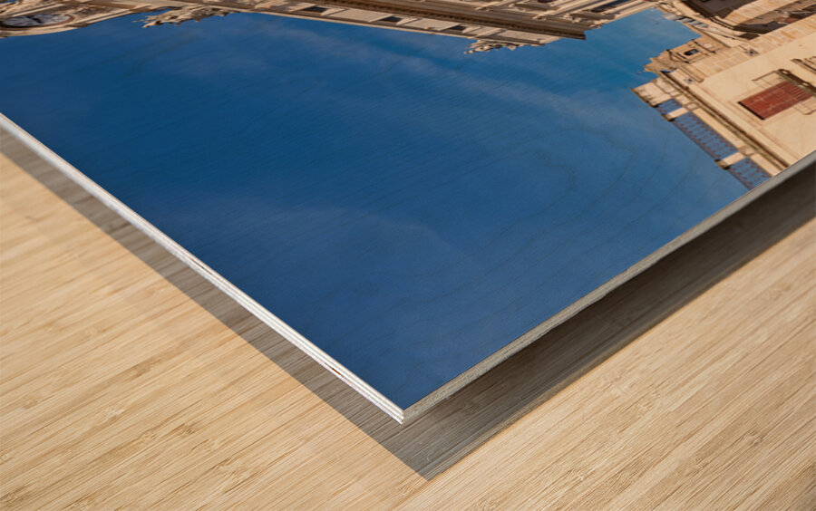 Visiting the town hall in caltagirone sicily italy Wood print