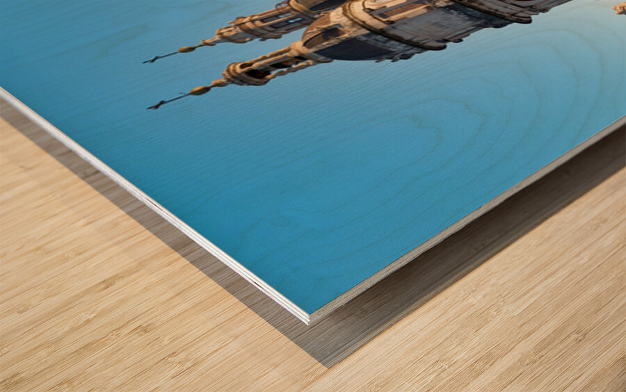 View of metropolitan cathedral of saint agatha in catania sicily Wood print