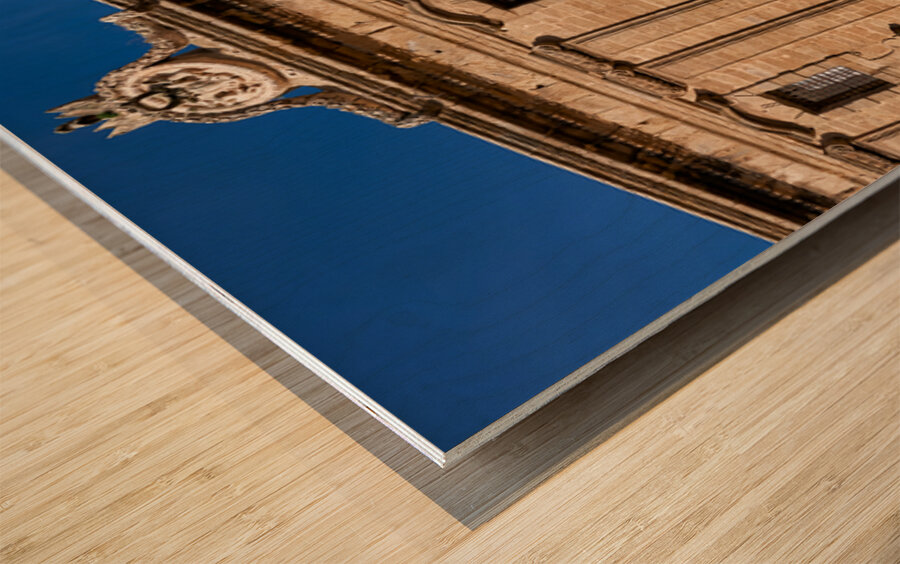 Religious procession at the cathedral of Caltagirone in Sicily  Wood print