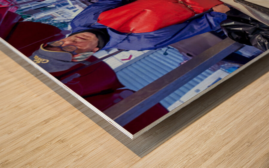 Explore Catanias Piscaria market for seafood and local goods Wood print